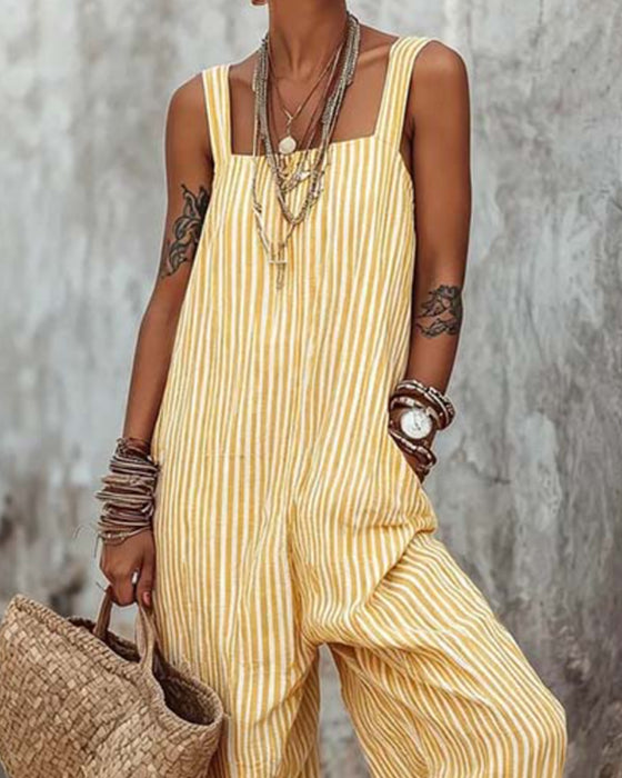 Jumpsuit Bred Stropp Stripede Overall