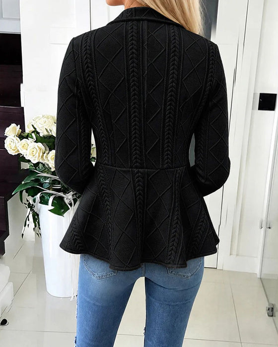 Jakke Knapp Casual Solid