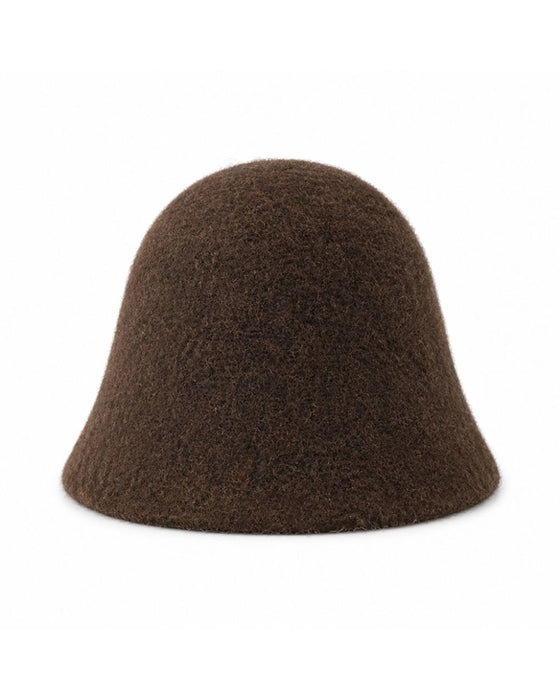 Solid Farge Semsket Bucket Hat