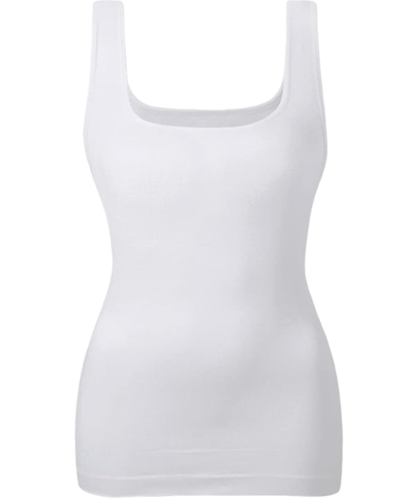 Tanktopp Ensfarget Magekontroll Formende Midi