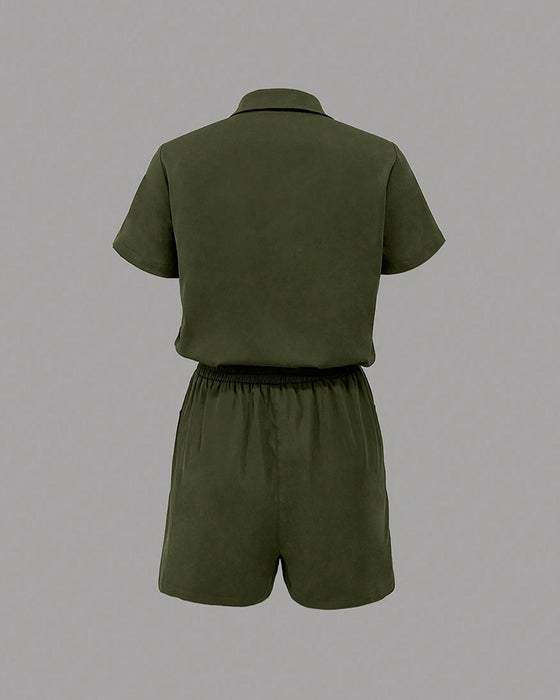 Hoppdress Knapplomme Elastisk Midje