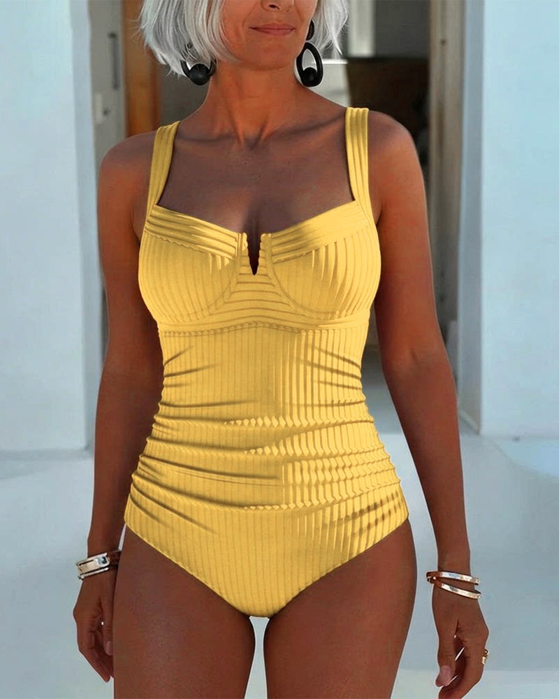 Ett Stykke Spagettistropp Firkantet Hals