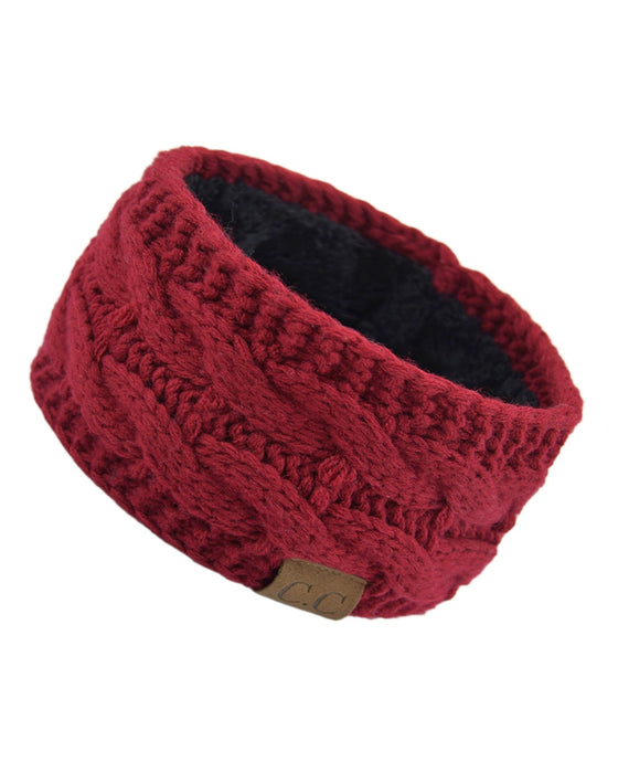 Fleece Strikket Pannebånd For Høst Og Vinter