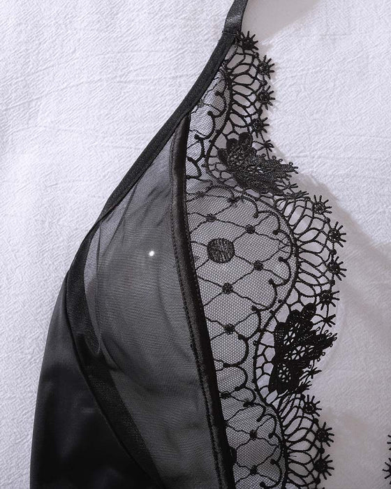 Gjennomsiktig Ryggfri One-Piece Undertøy Med Utskjæringer