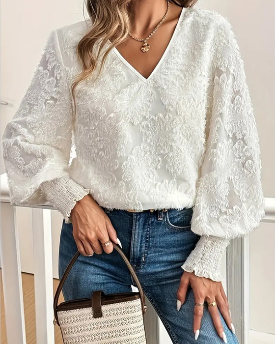 Bluse Lyktemermer Elegant V-hals
