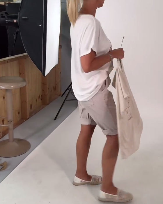 T-Skjorte V-Hals Trykt Allsidig