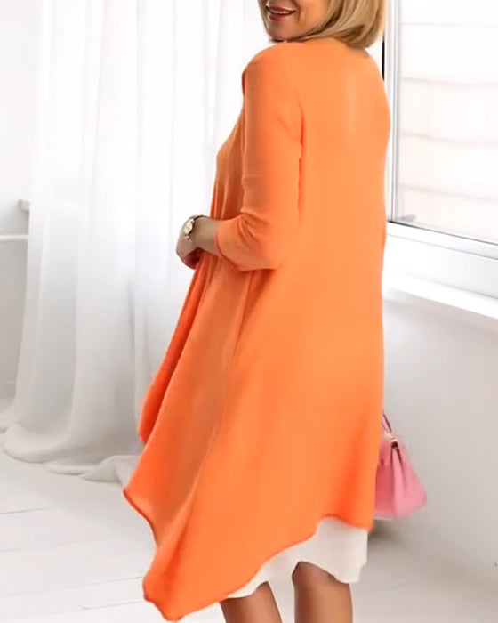 Sett Blomstermønster Patchwork Langermet