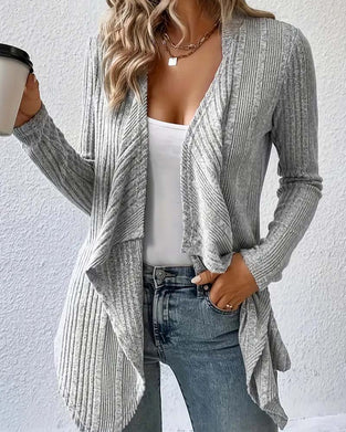 Cardigan Casual Solid Uregelmessig
