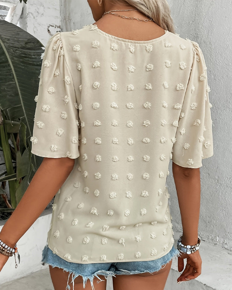 Bluse Sammenføyd Jacquard Rysjeerme