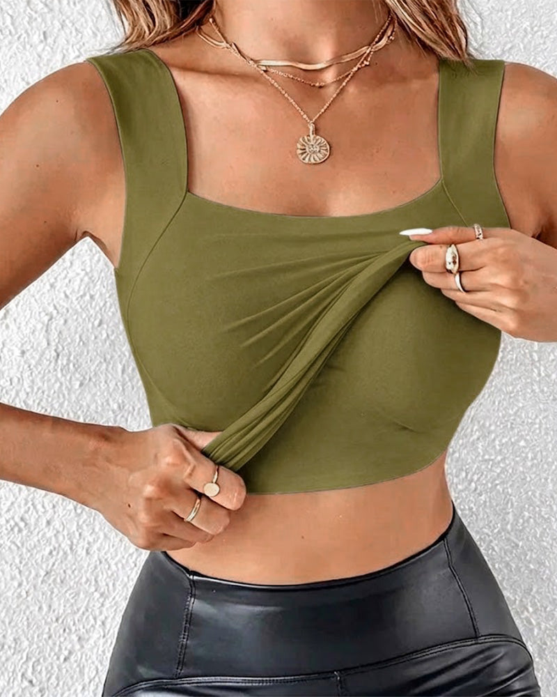 🔥 Tank U-Hals Shapewear Innebygd Bh