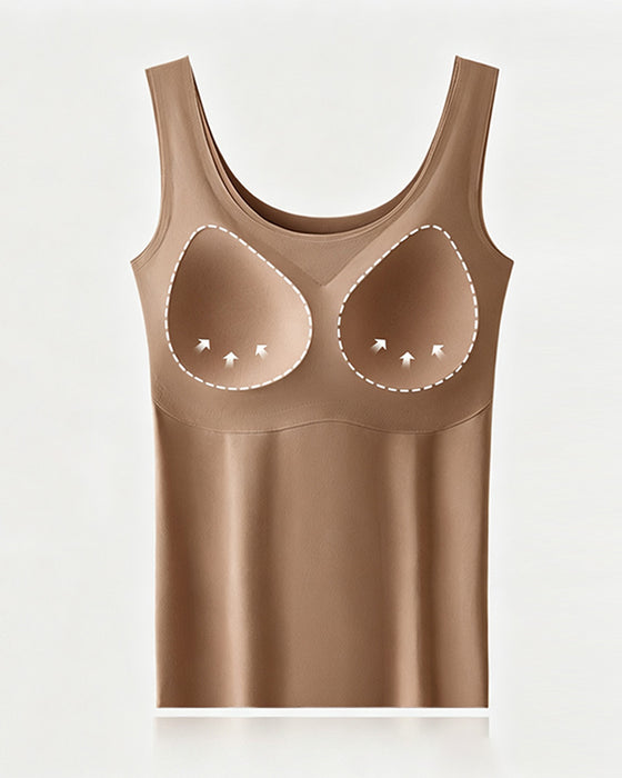 Singlet Topp Usynlig Innebygd Bh