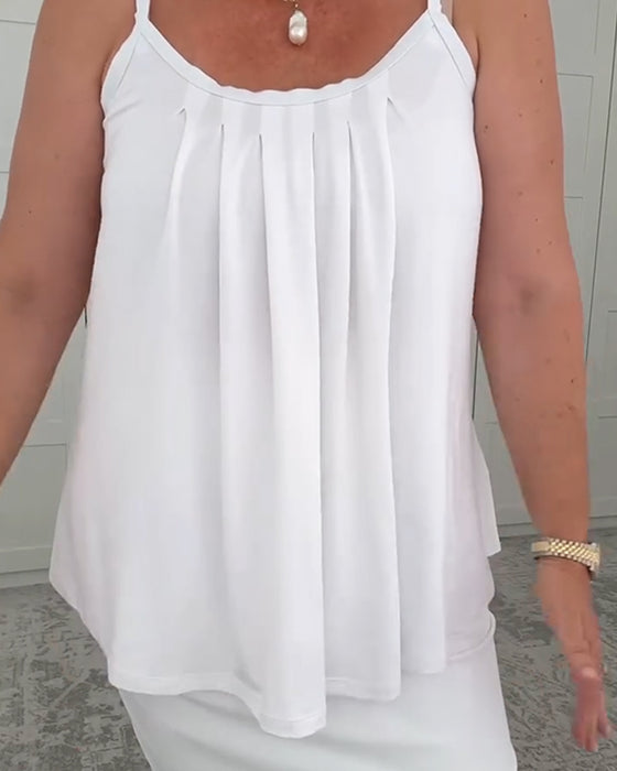 Vest Stropper Plisserte Bunn