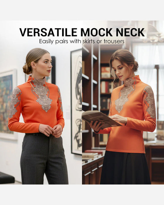 Topp Elegant Trykt Tettsittende Kvinner Ståkrage