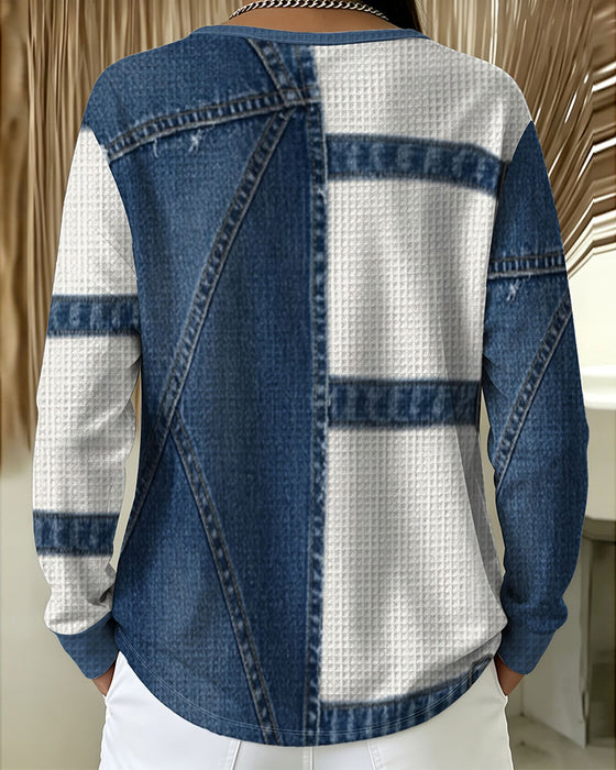 Topp Halv Glidelås Casual Design