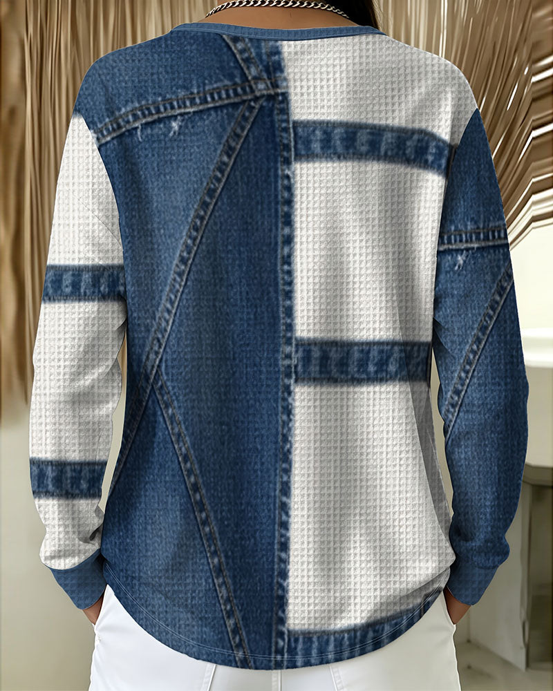 Topp Halv Glidelås Casual Design