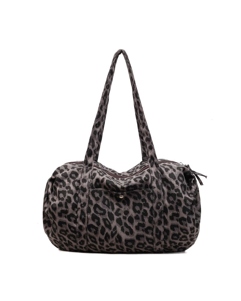 Veske Stor Kapasitet Leopard Trykk Tote