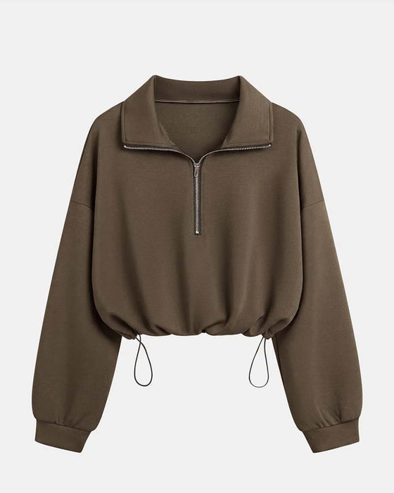 Sweatshirts Glidelås Midje Lang Erme
