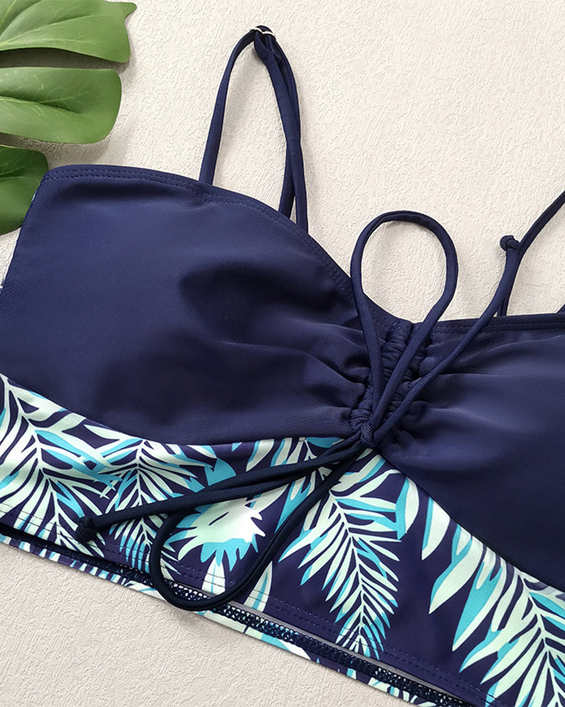 Bikini Høymidjet Boyleg Trykt