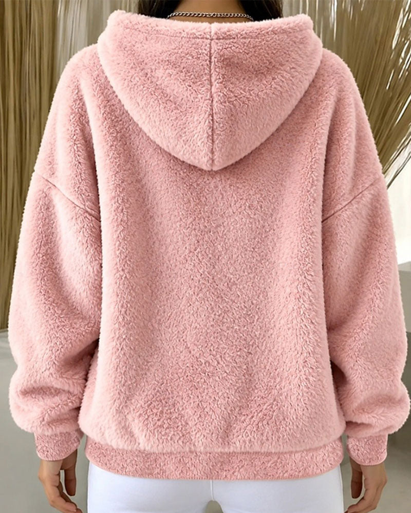 Hoodie Plysj Hetter Avslappet