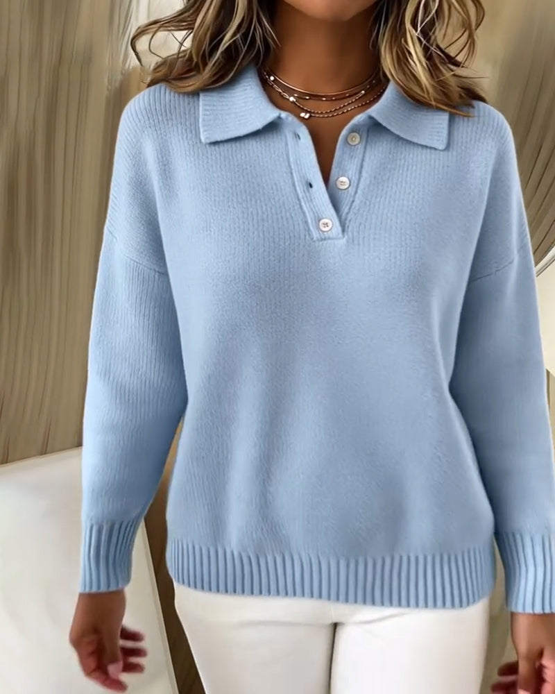 Genser Med Slagkrage I Allsidig Polostil