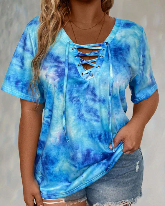 Bluse Tie-Dye Trykk