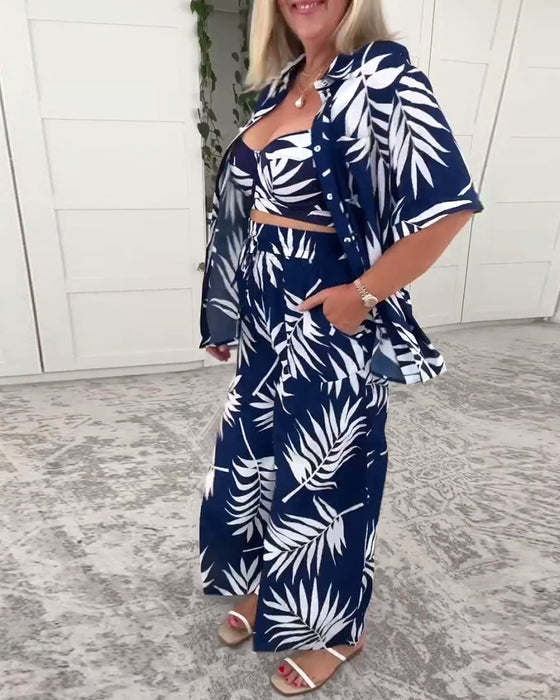 Svømmedrakt Tre-delt Hawaii-mønster