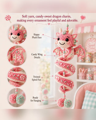 🐉 Nybegynnervennlig DIY-sett for et fortryllet drage-spiralhengende ornament | Komplett sett inkludert alle verktøy og en trinn-for-trinn-veiledning 💕