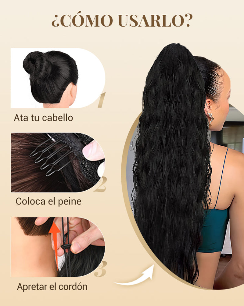 Lang Fyllig Og Krøllet Hårforlengelse