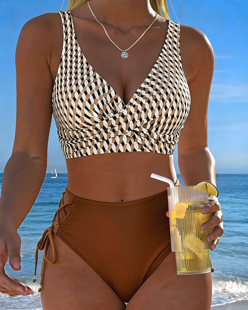 Bikini Geometrisk Trykk Slips