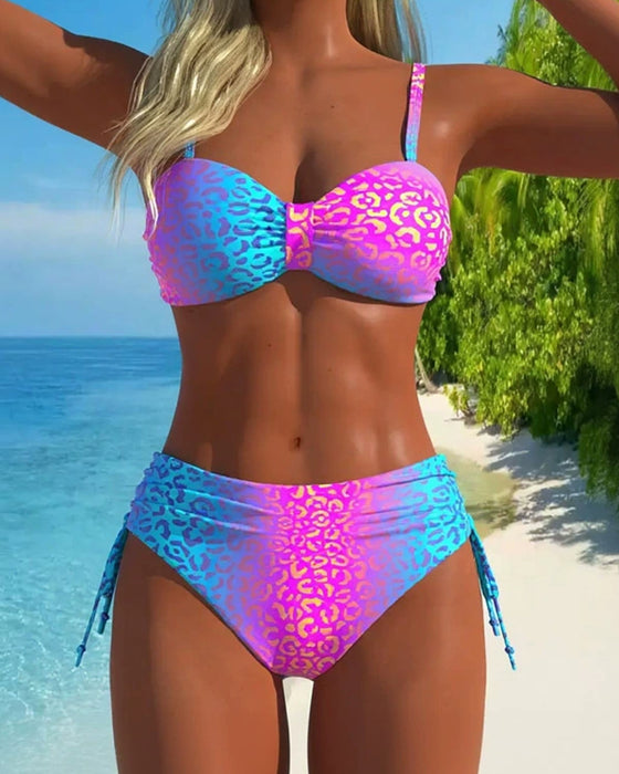 Bikini Gradient Leopardmønster Sexy