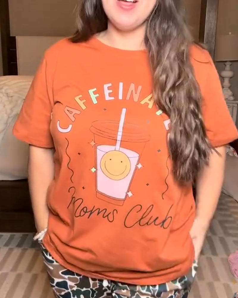 T-Skjorte Trykt Rund Hals Amming