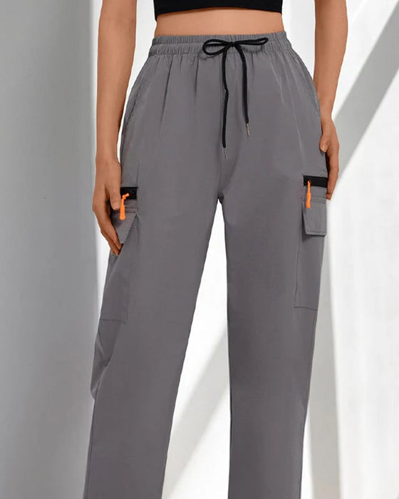 Pants Snøre Løs Casual Cargo