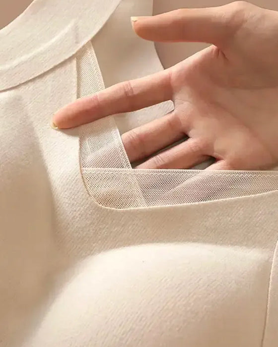 Tank Top Firkantet Hals Solid Innebygd BH
