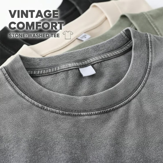 T-Skjorte Herre Vintage Løs