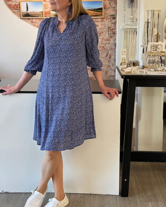 Kjole Småblomstret A-Linje