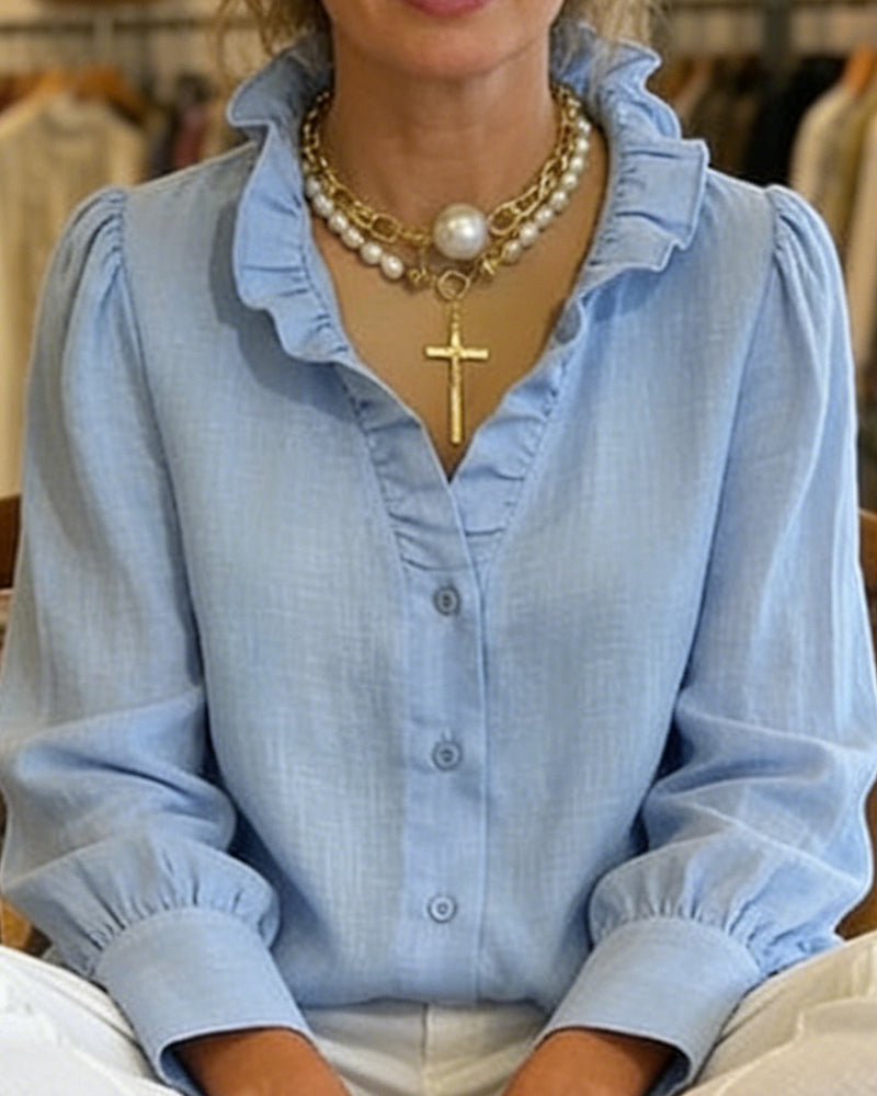 Bluse Elegant Knipling Rysje Lin