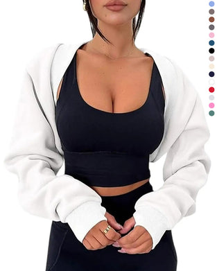 Sweatshirt Kort Kapphette Med Hetter