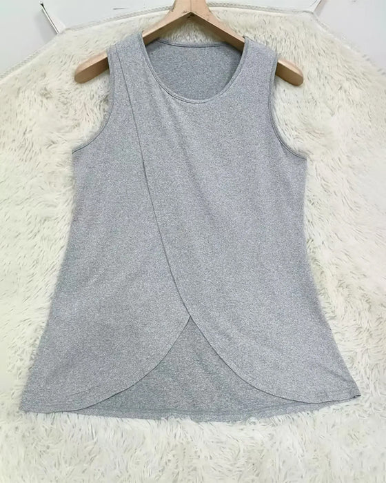T-Shirt Solid Kors Kant Ermeløs