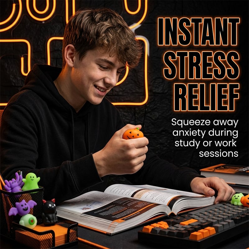 Halloween-squishies stressavlastende lekesett