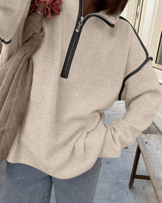 Sweatshirt Slag Glidelås Linje