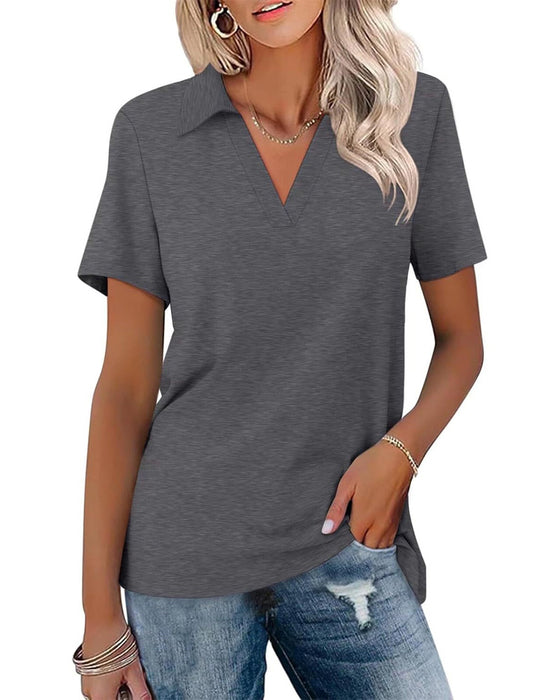 T-Shirt Kort Erme V-Hals Polo