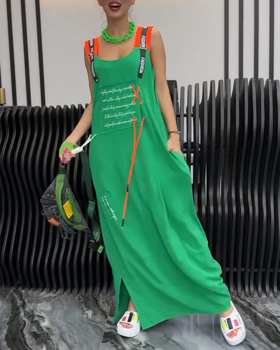 Kjole Ermeløs Personlig Bokstavtrykk