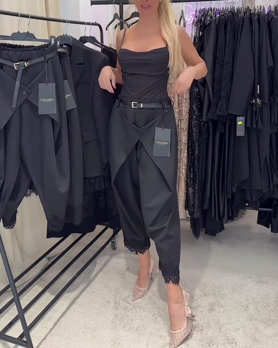 Bukser Modisk Knipling Stitching Harem