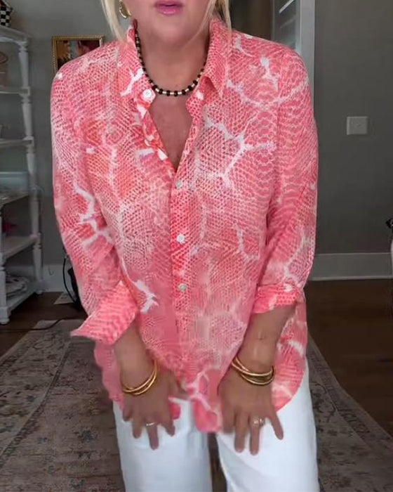 Blus Med Knappet Og Strukturert Egenskaper