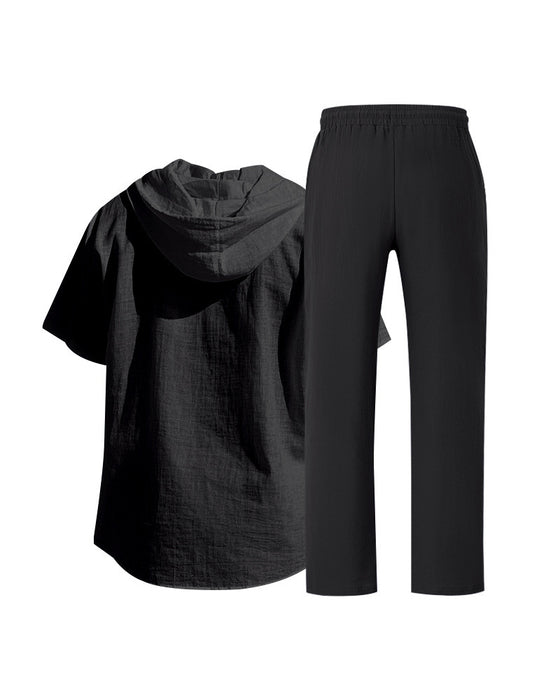 Herre Lettvekt Hette Todelt Sett For Sommer Casual Bruk