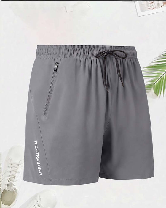 Shorts Dragsnor Glidelås Elastisk Midje