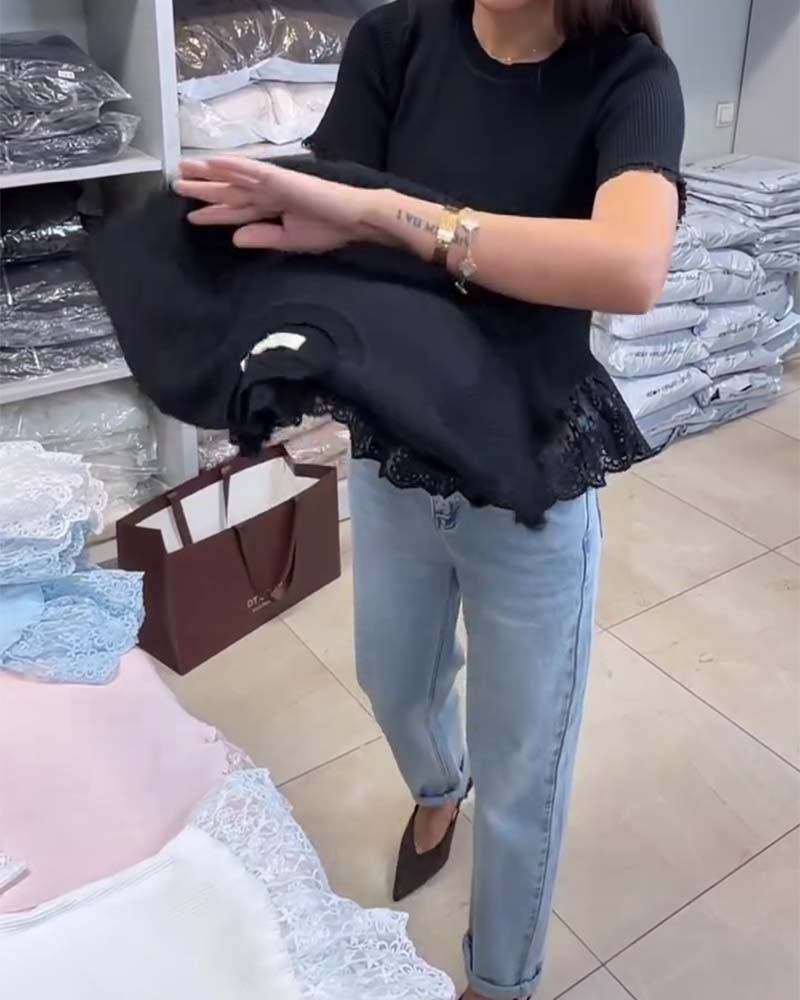 Topp Ensfarget Lappeteknikk Ribbestrikket