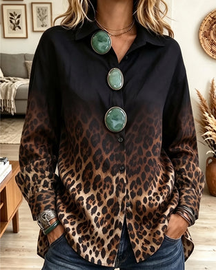Skjorte Gradient Leopard Jakkeslag