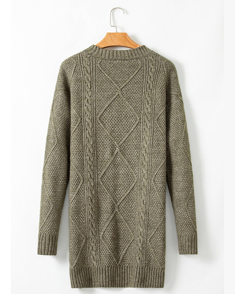 Genserkjole avslappet rund hals ensfarget