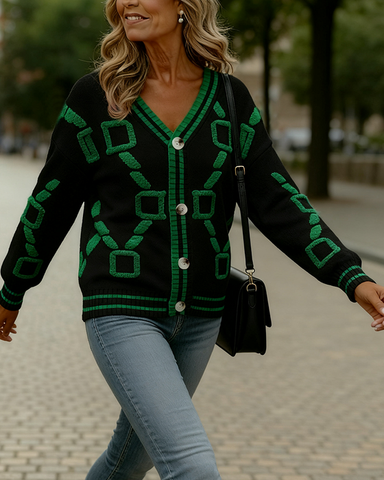 Kortegenser Mote Kontrastfarge V-Hals